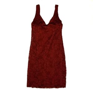 Aqua•Women's Floral Lace Sleeveless Cocktail Dress